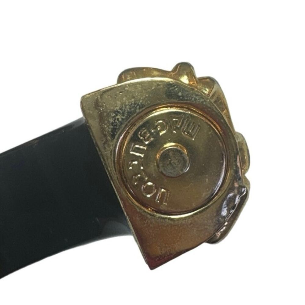 1980s Designer Inna Cytrine Paris Black Lucite Bangle Bracelet - Picture 4 of 5